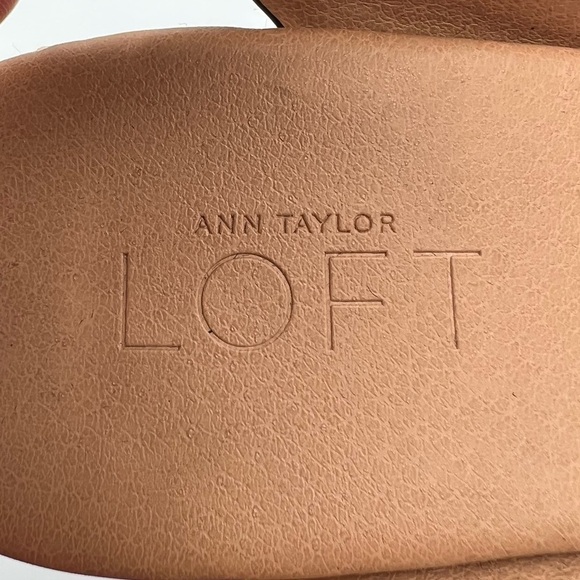 LOFT Black Wedge Espadrille Platform Ankle Strap Sandals Size 7 Women's - Picture 2 of 10